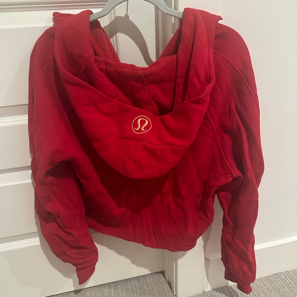 Lululemon Scuba Red Oversized Half-Zip Hoodie - Picture 4 of 6
